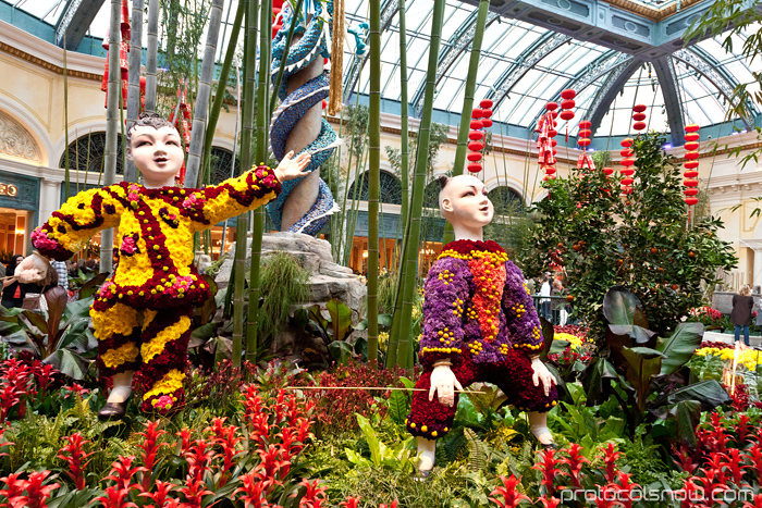 Chinese New Year Decoration in the Bellagio Conservatory and Botanical  Gardens Editorial Photography - Image of indoor, gardens: 219034507